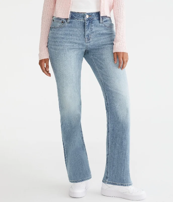 women's denim jeans for a stylish outfitAeropostale Curvy Mid-Rise Bootcut Jean