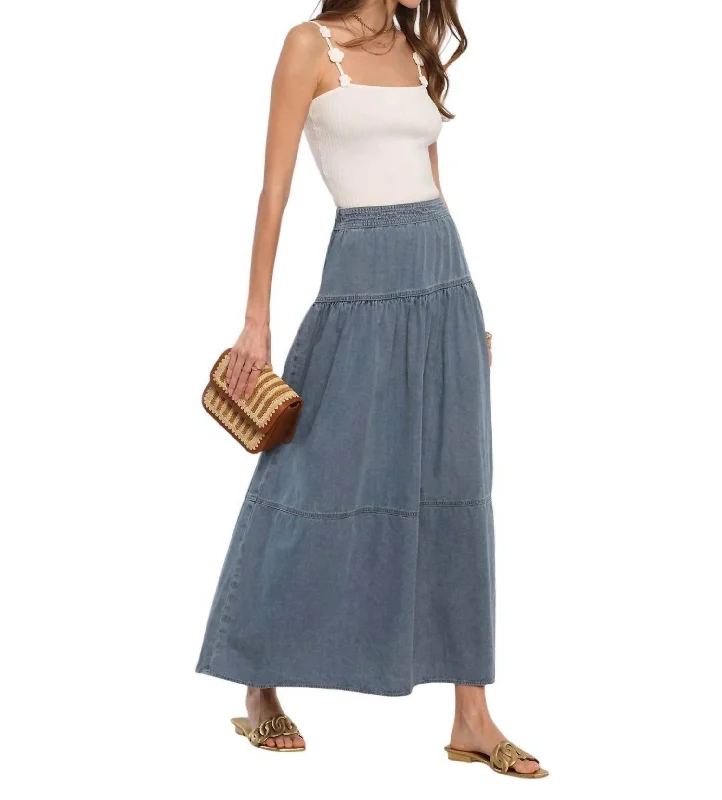 women's bodycon mini skirtsWinnie Skirt In Chambray