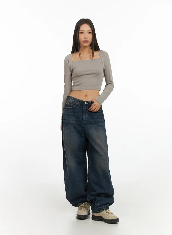 women's denim jeans with elastic waistbandsKaia Chic Denim Pants IS427