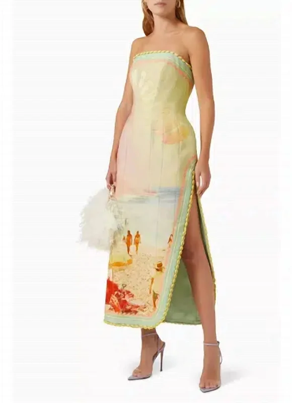 women's lace-up dressesCoaster Midi In Poster Print