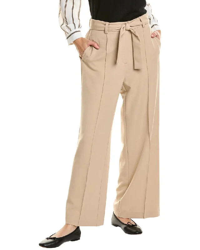 women's elegant pantsAdrianna Papell Twill Wide Leg Pant