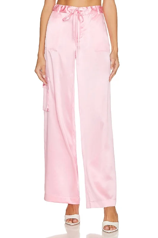 women's floral pantsCedric Cargo Pants In Sweet Pink