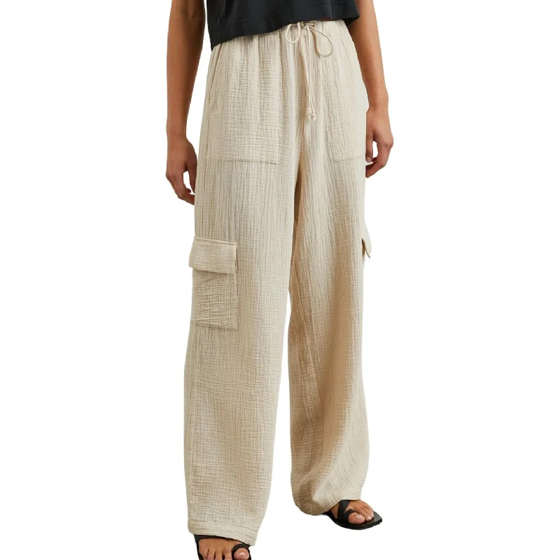 women's classic pantsChristiano Double Gauze Pants In Flax