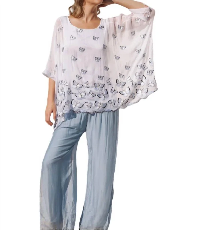 women's patterned pantsFree Silk Pants In Denim