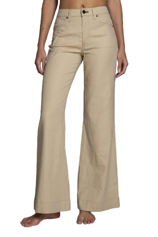 women's low-rise pantsJuniper Wide Leg Jeans In Khaki