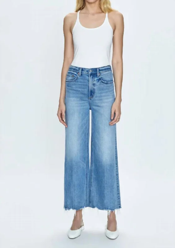 women's sophisticated pantsLana High Rise Ultra Wide Leg Denim Jeans In Villa