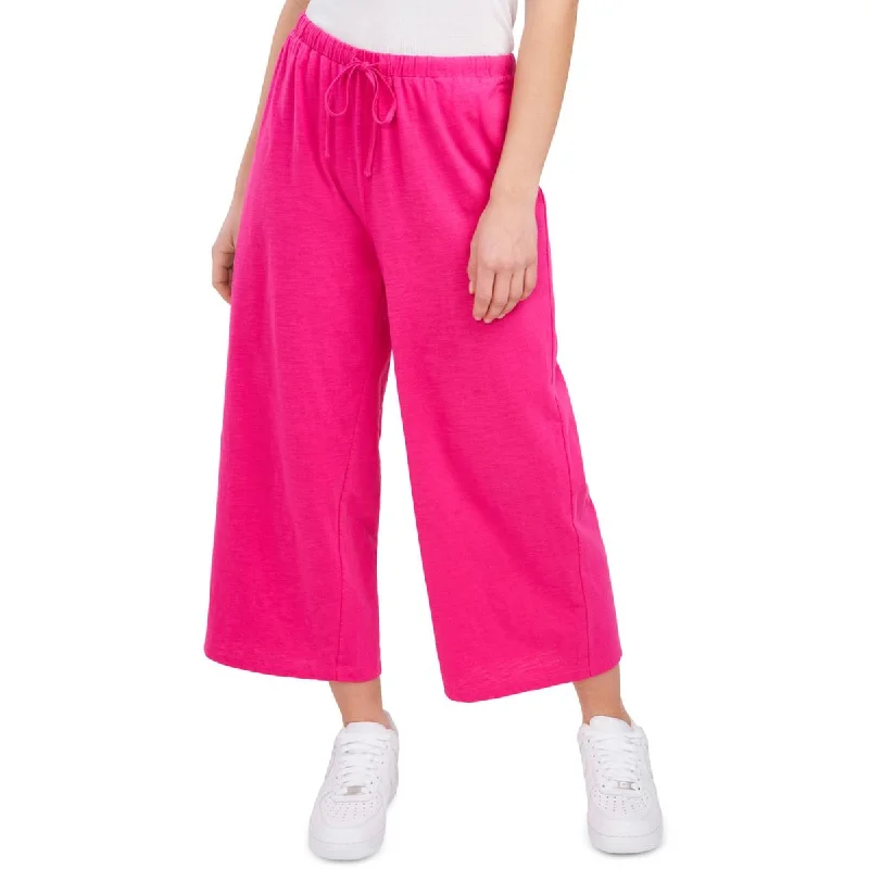 women's checkered pantsPatrice Womens Cropped Knit Wide Leg Pants