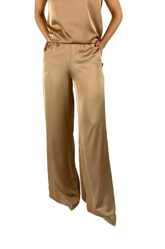 women's timeless pantsSatin Look Pants In Copper