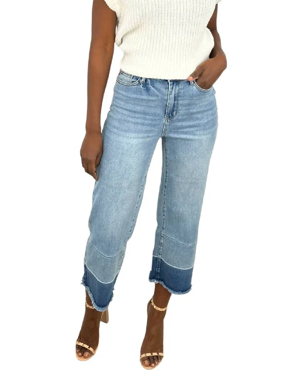 women's spring pantsSid Wide Leg Crop Jeans In Denim Blue