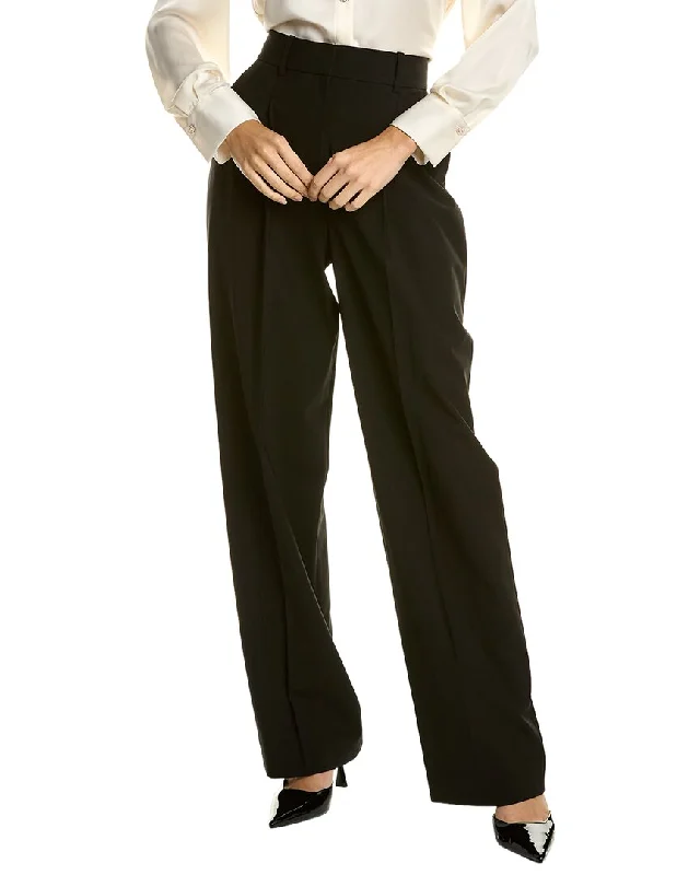 women's cool pantsTheory Pleat Wool-Blend Trouser