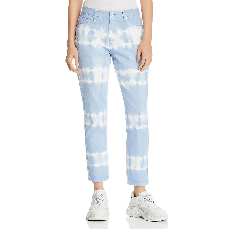 women's vintage pantsWomens Tie-Dye High Rise Straight Leg Jeans