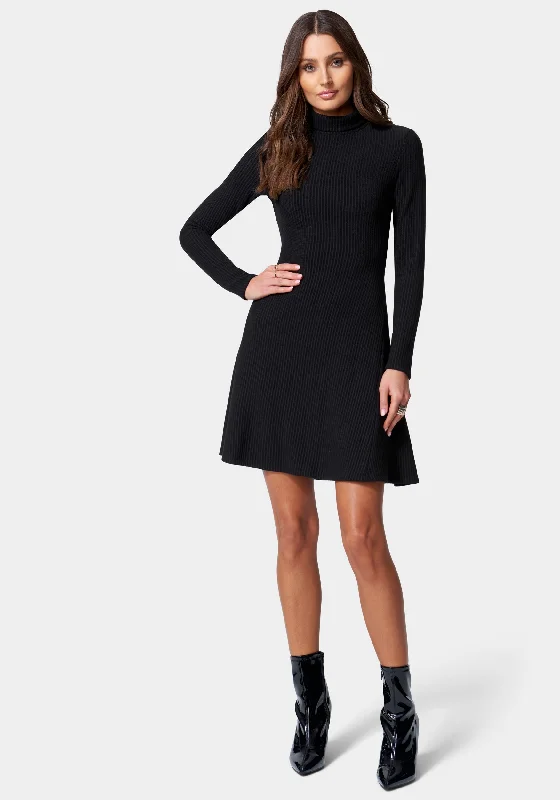 women's curve-hugging dressesA Line Sweater Dress