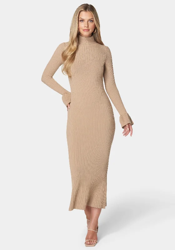 women's business casual dressesBell Sleeve Sweater Dress