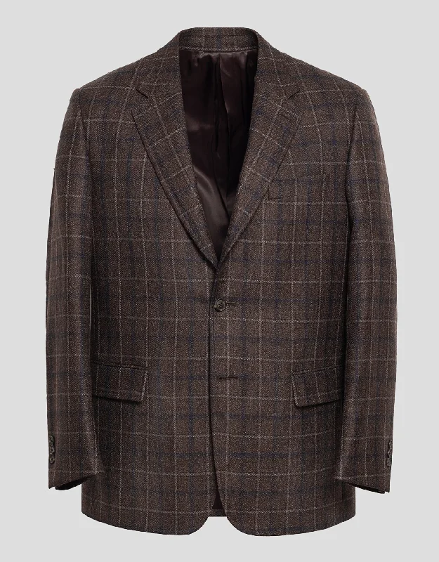 women's solid color dressesBROWN MULTI WINDOWPANE SPORT COAT