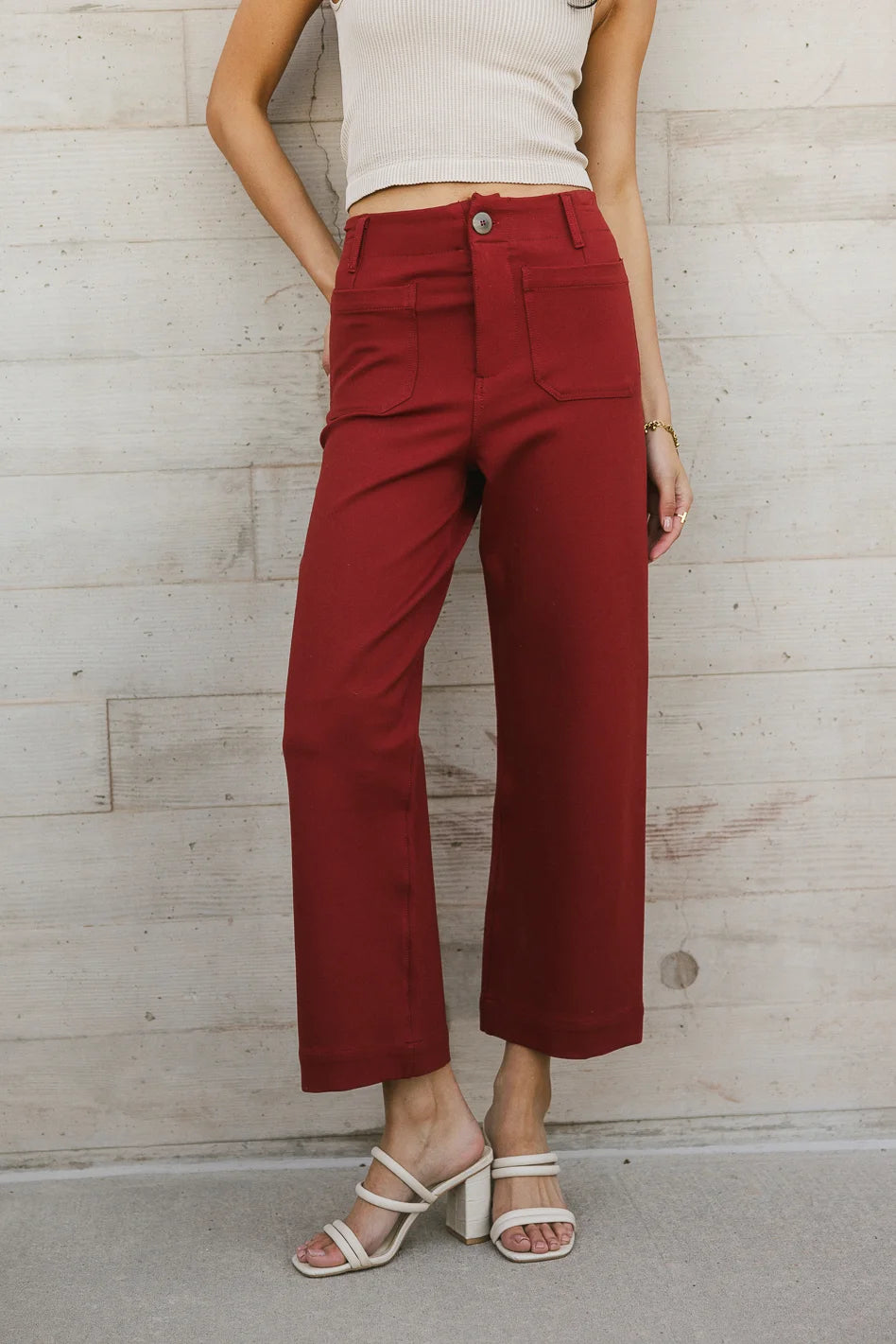 women's spaghetti strap dressesSadie Wide Leg Pants in Brick - FINAL SALE