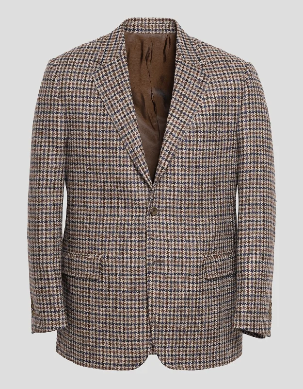 women's formal dressesTAN MULTI CHECK SPORT COAT