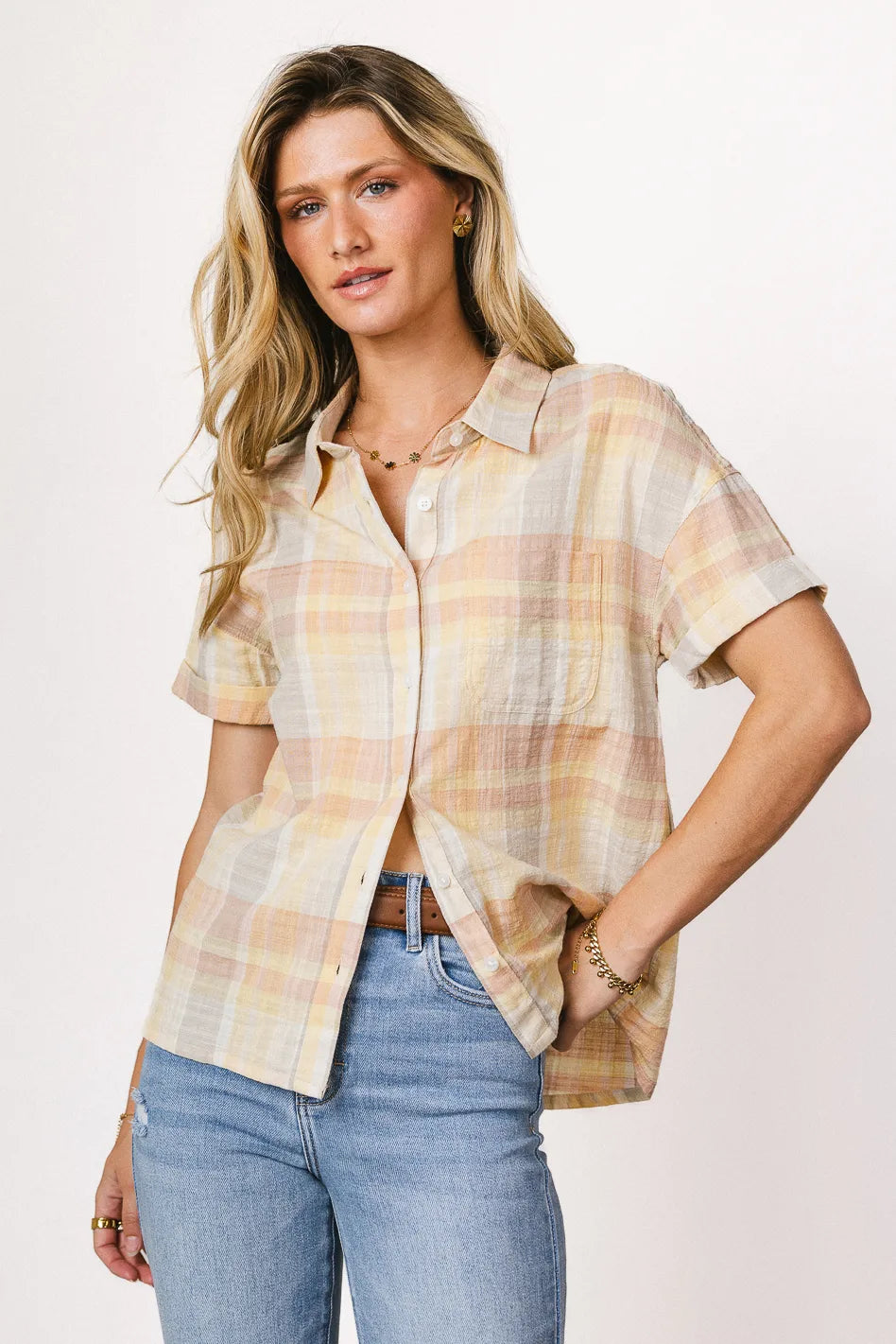 women's smart casual dressesWhimsy Plaid Button Up - FINAL SALE