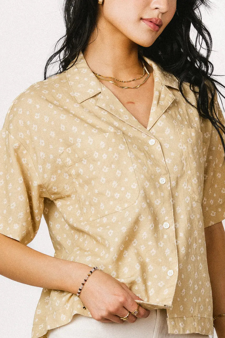 women's fair-trade dressesXiomara Floral Button Up in Yellow - FINAL SALE