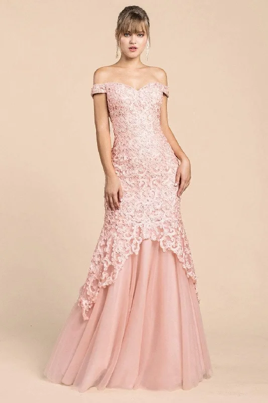 women's pastel dressesAndrea & Leo CDA0401 Long Prom Mermaid Dress Sale