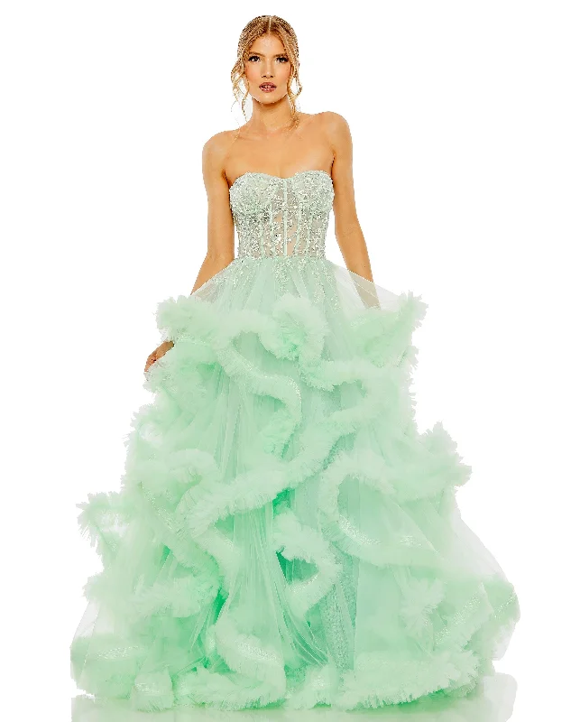 women's chiffon dressesMac Duggal 20542 Prom Long Strapless Ball Gown