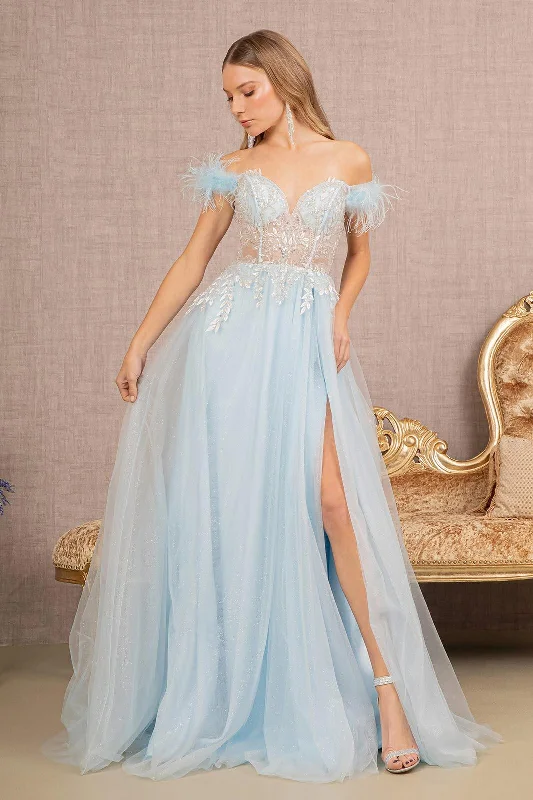 women's bell-sleeved dressesProm Long Off Shoulder Gown