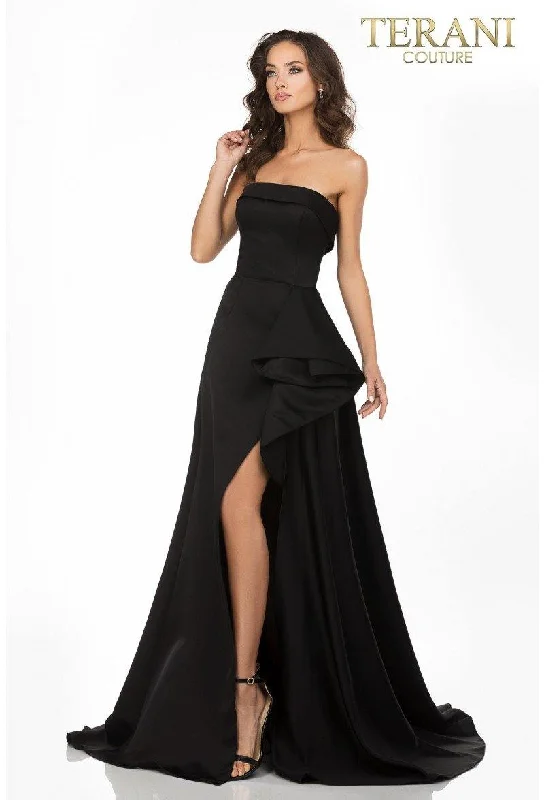 women's cotton dressesTerani Couture 2012P1288 Strapless Long Prom Dress Sale